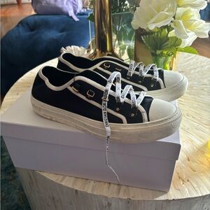Dior Black and White Canvas Sneakers